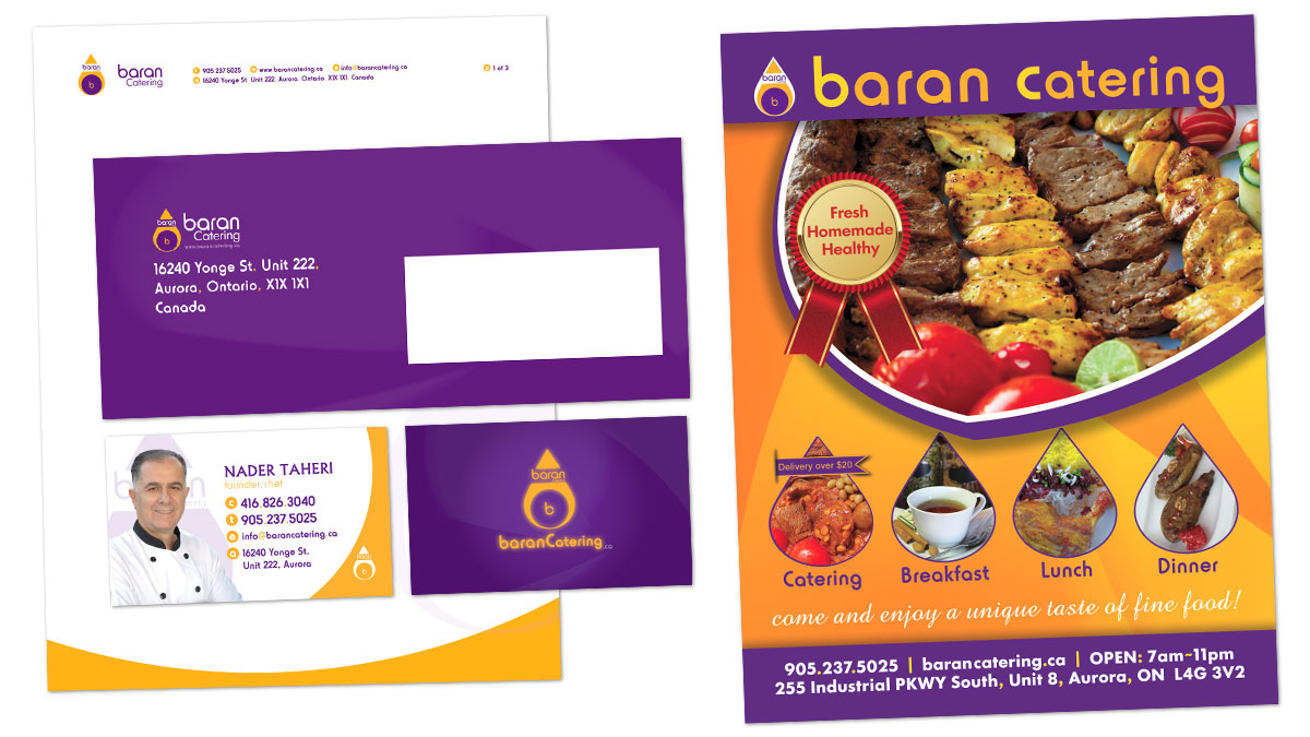 Baran Catering business branding design
