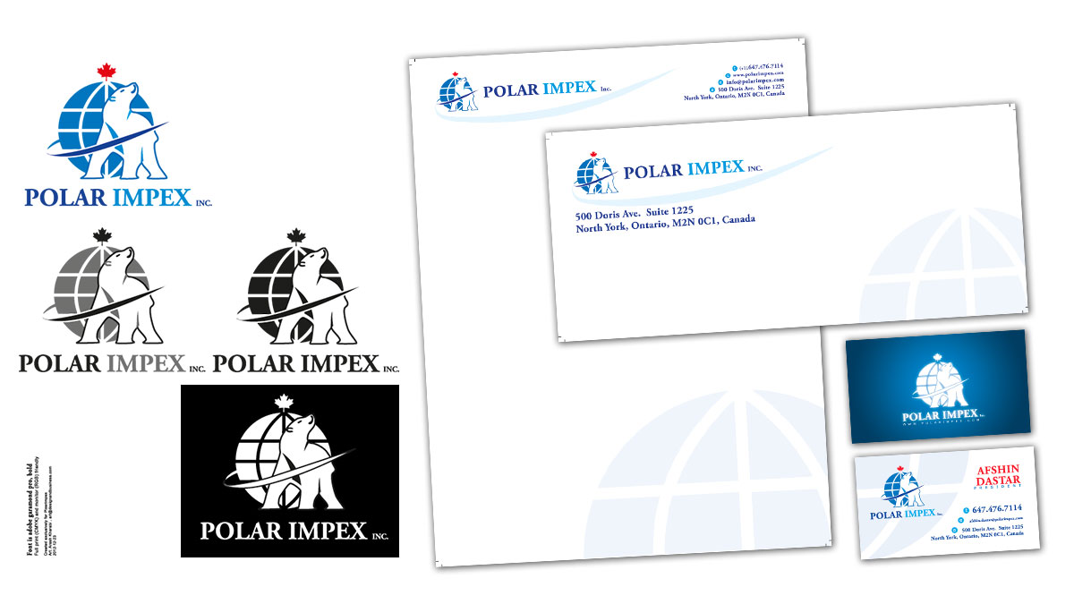 Polar Impex business branding design