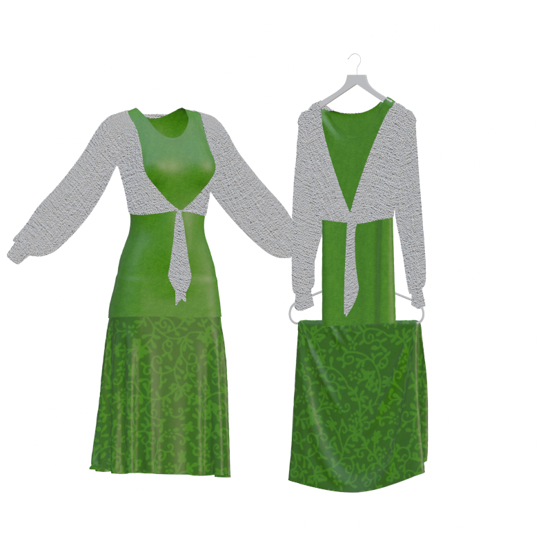 3D Ladies Cloth, dress, skirt